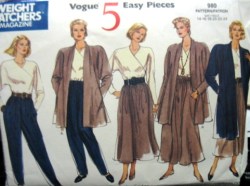 980 EZ JACKET LENGTHS,TOP,DIRNDL SKIRT,PANTS KNIT PATTERN 14-24